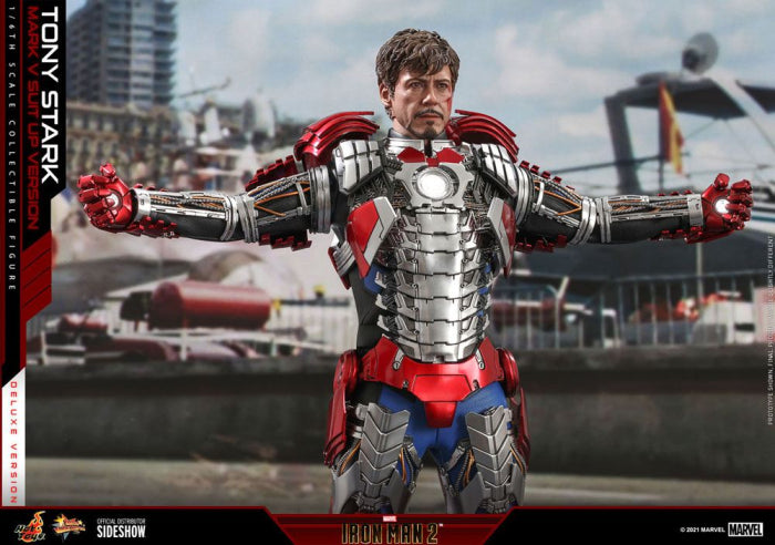 Hot Toys Iron Man 2 Movie Masterpiece Actionfigur 1/6 Tony Stark (Mark V Suit Up Version) – Bild 4